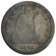 1888 SEATED LIBERTY QUARTER ~ NICE GOOD ~ RARE!