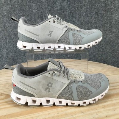 On Cloud 5 Terry Running Sneakers Womens 8.5 Lace Up Round Toe Athletic Gray
