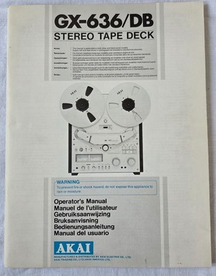 Akai GX-636  - Bedienungsanleitung
