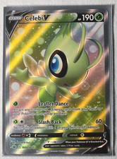 Celebi V 160198 Ultra Rare Full Art - Sword Shield Chilling Reign Set - Nm