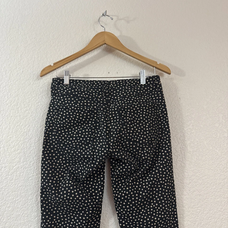 Pantalones LOFT negros a lunares talla 2 para mujer pierna recta tobillo informales nuevos sin etiquetas  Foto 4 de 4