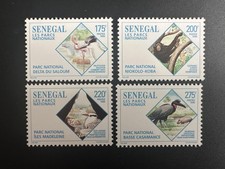 Senegal 1996 Mi. 1416 - 1419 Birds wildlife National Parks monkey crocodile