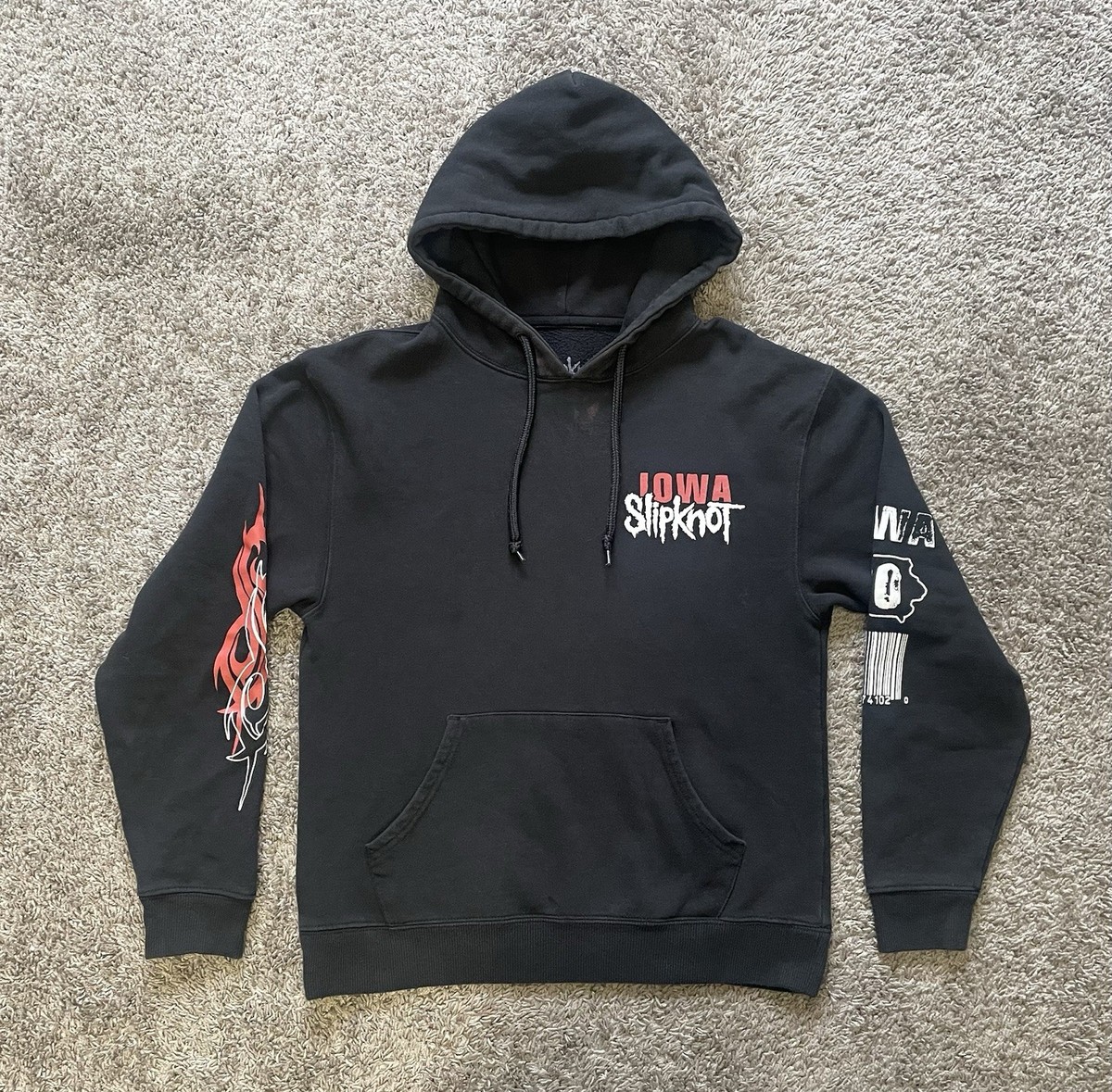 Slipknot Iowa 20th Anniversary Barcode Goat Hoodie Adult Small