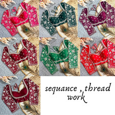 Saree Blouse Readymade Designer Sari Choli Indian Party Wear Bollywood Dress