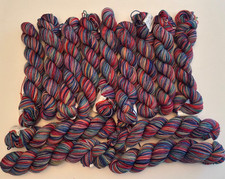 VINTAGE KOIGU KPPPM YARN - 13 Skeins Blue Coral Teal 175 Yds ea 100 Merino