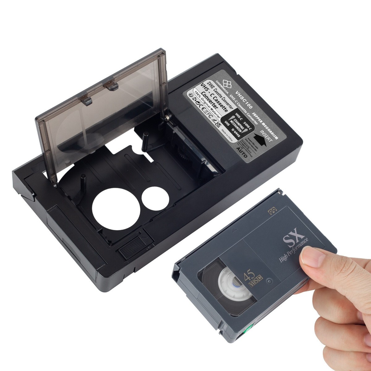 Laroal VHS-C Cassette Adapter VHS Converter Video Converter Box Adapter