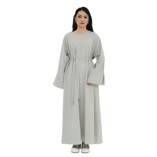 Dubai Kaftan Dress Women Muslim Solid Color Abaya Turkey Robe Dress Formal Gown