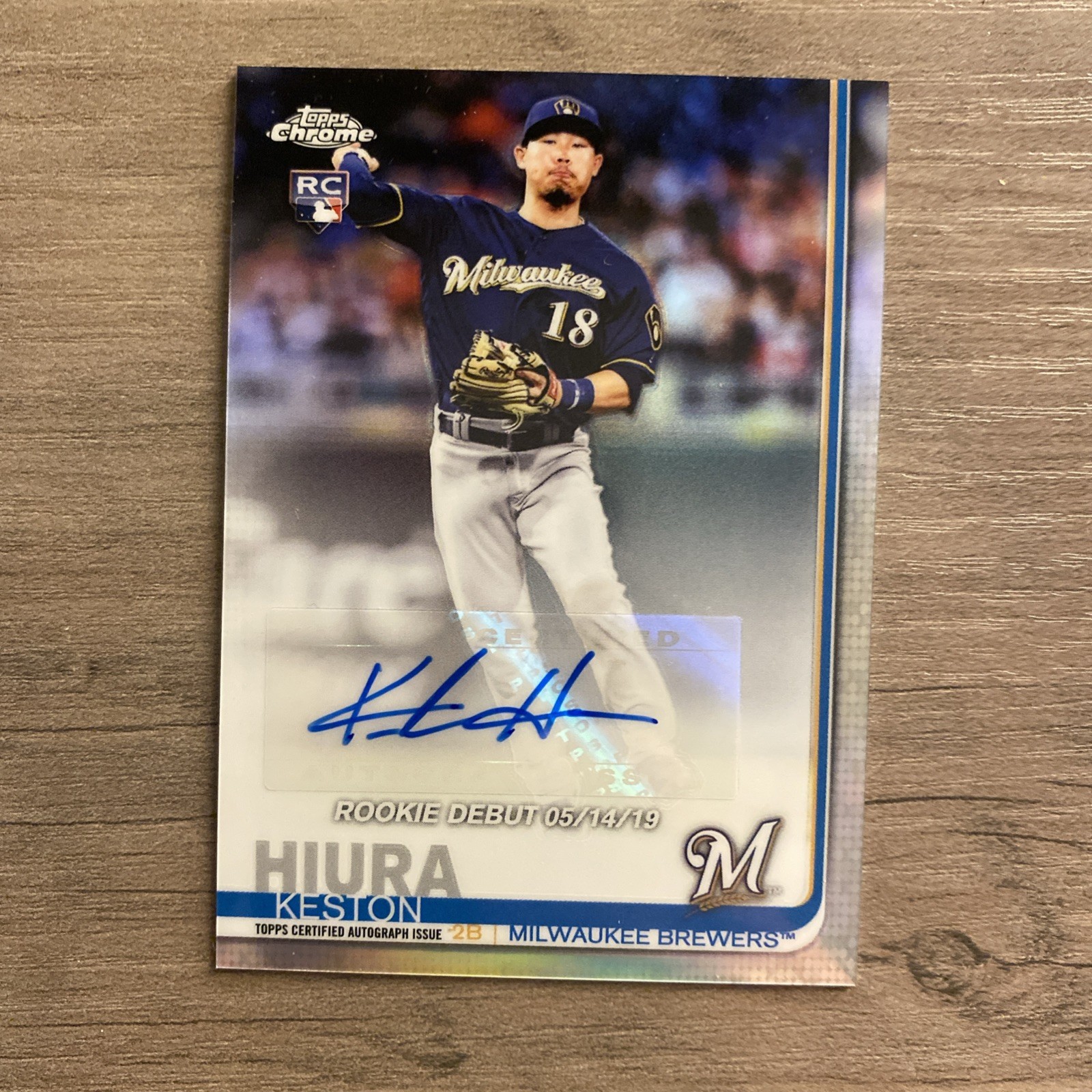 2019 Topps Chrome Update Target Rookie Debut Refractor Keston Hiura Auto RC