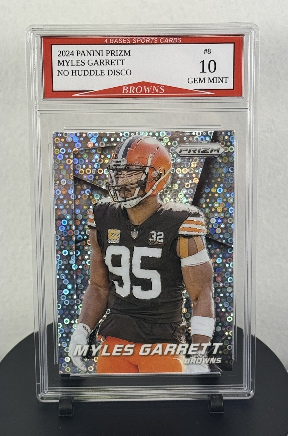 2024 Panini Prizm Myles Garrett Browns No Huddle Flashback Prizm Gem Mint 10