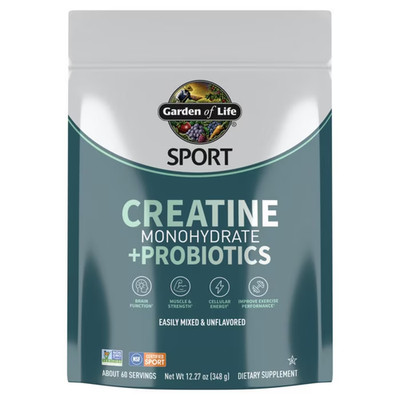 Garden of Life Creatine Monohydrate Powder + Probiotics 12.27 oz (348 g)