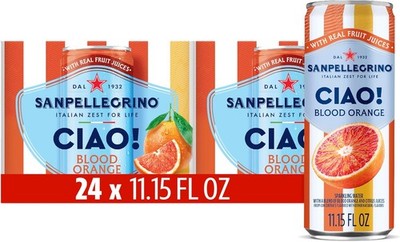 Sanpellegrino CIAO! Blood Oran ling Water, Low-Cal, Added Sr