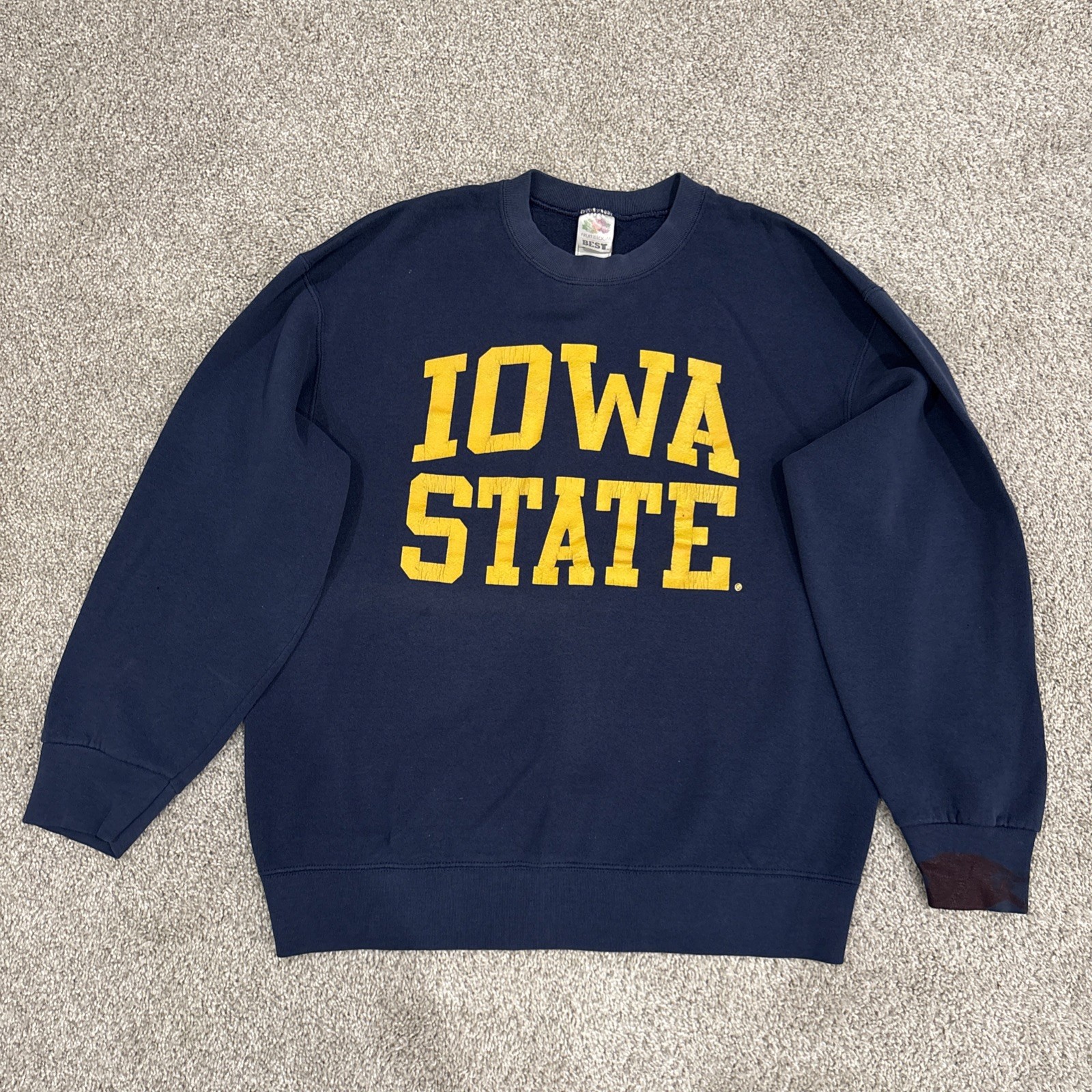Vintage Reverse Weave Iowa State  Sweatshirt Navy Men's L 1980's