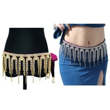 Durable Metal Crystal Waist Jewelry For Dance Costumes 140cm Adjustable Belt