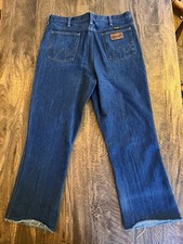 Vintage 70s Wrangler No Fault Jeans Size 34 Made in USA