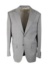 Valentino Gray Checked Suit Size 50 / 40R U.S. New With Tags