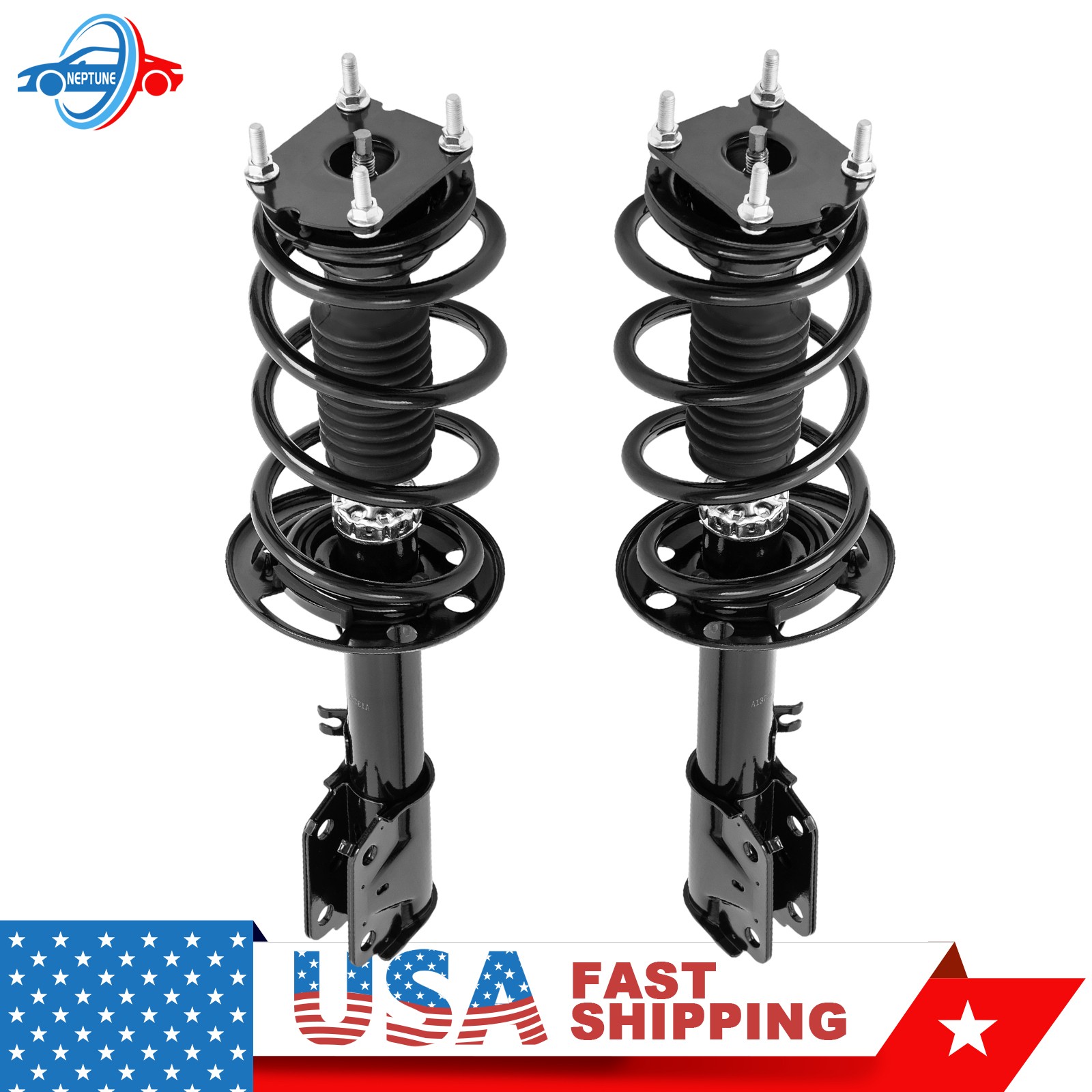 2PCS Front Struts Shocks w/ Coil Springs For 2011 2012 2013 Ford Explorer 3.5L