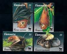 [79145] Vanuatu 1996 Wild life Bats Flying fox WWF  MNH