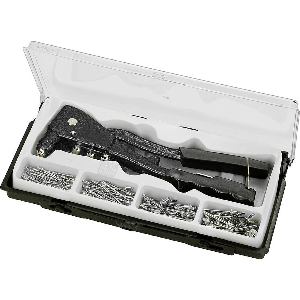 Jeu de pinces à riveter kwb 407190 avec coffret de 100 rivets