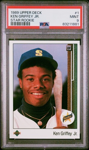 1989 Upper Deck Ken Griffey Jr. #1 Rookie Card Mariners HOF PSA 9