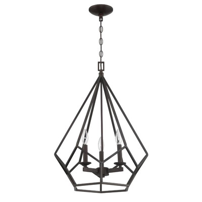 Sunset 3LT 60W Lyric Three Light Pendant in Provincial Bronze F3423-64