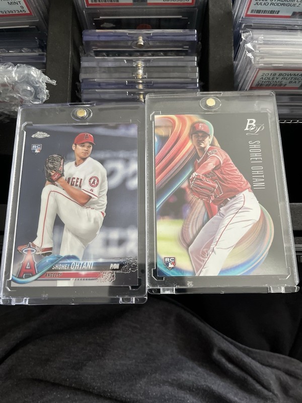 Shohei Ohtani Rookie Cards (7) 2018 Topps Chrome RC, 2018 Bowman Platinum, Leaf