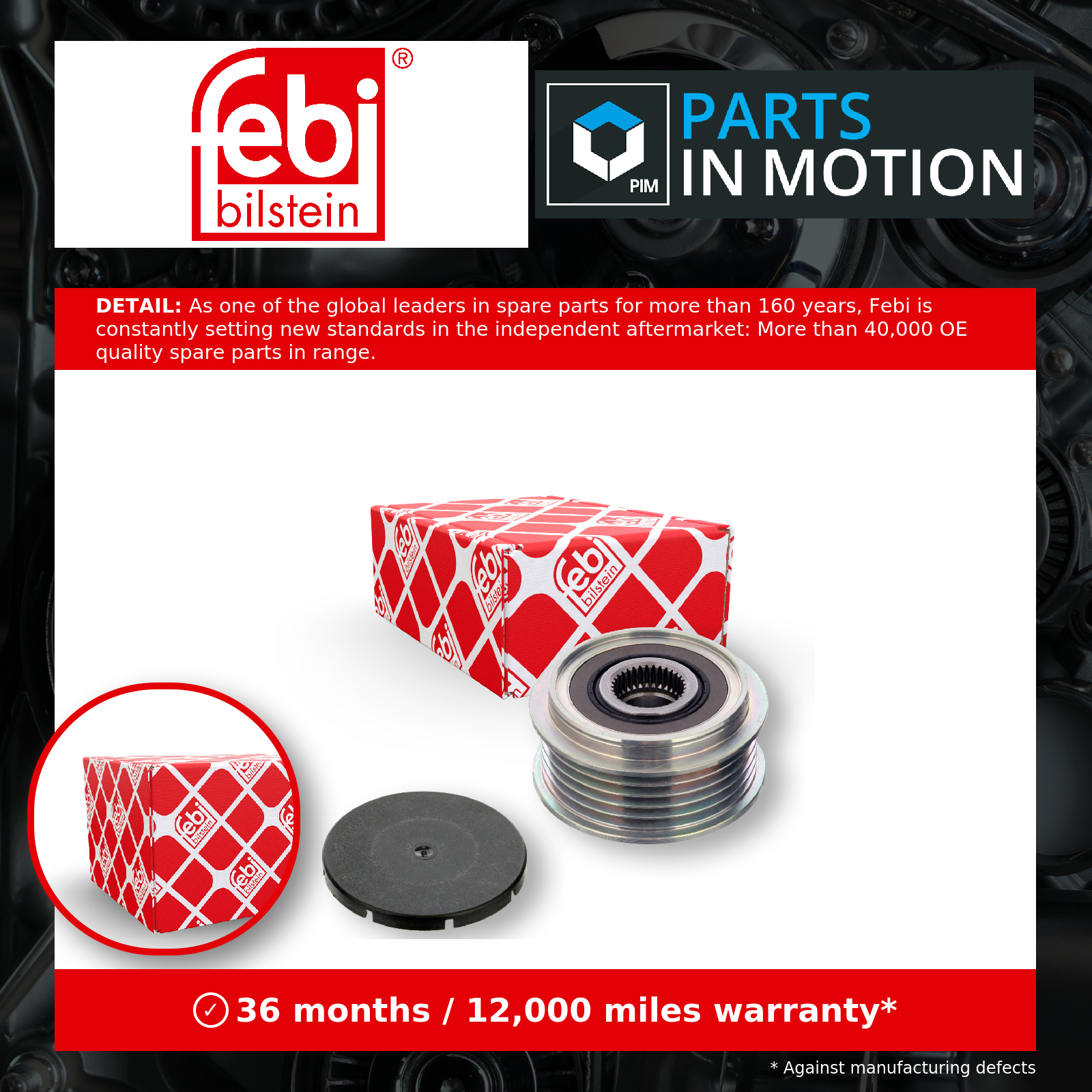 FEBI BILSTEIN ALTERNATOR FREEWHEEL CLUTCH TOYOTA AVENSIS AVENSIS VERSO COROLLA P - Image 7
