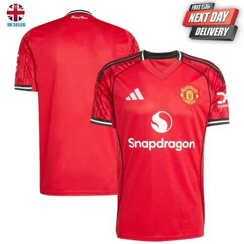 Man United Adidas Football Home Shirt Men's 2025-26 Embroidered - Medium