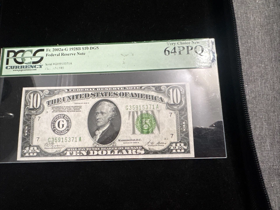 1928 B US $10 DOLLAR DGS G Block Federal Reserve Note Currency $$ PCGS 64PPQ🔥+ - Image 4 of 4