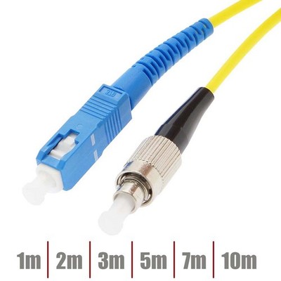 1-10M FC/UPC to SC/UPC Single Mode Simplex Fiber Optic Optical Patch Cable OFNR