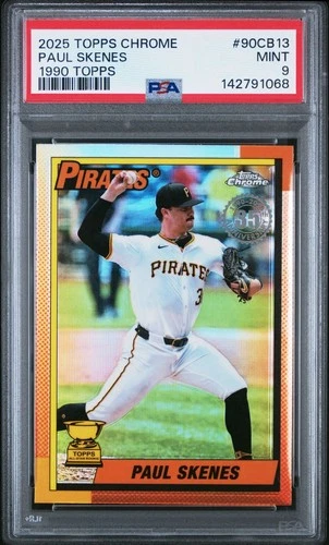 2025 Topps Chrome 1990 Topps Baseball #90CB-13 Paul Skenes PSA 9