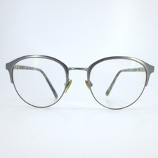 Burberry BE1312 1248 Gunmetal Grey Striped Round Eyeglass Frames 52-18-145 Mens