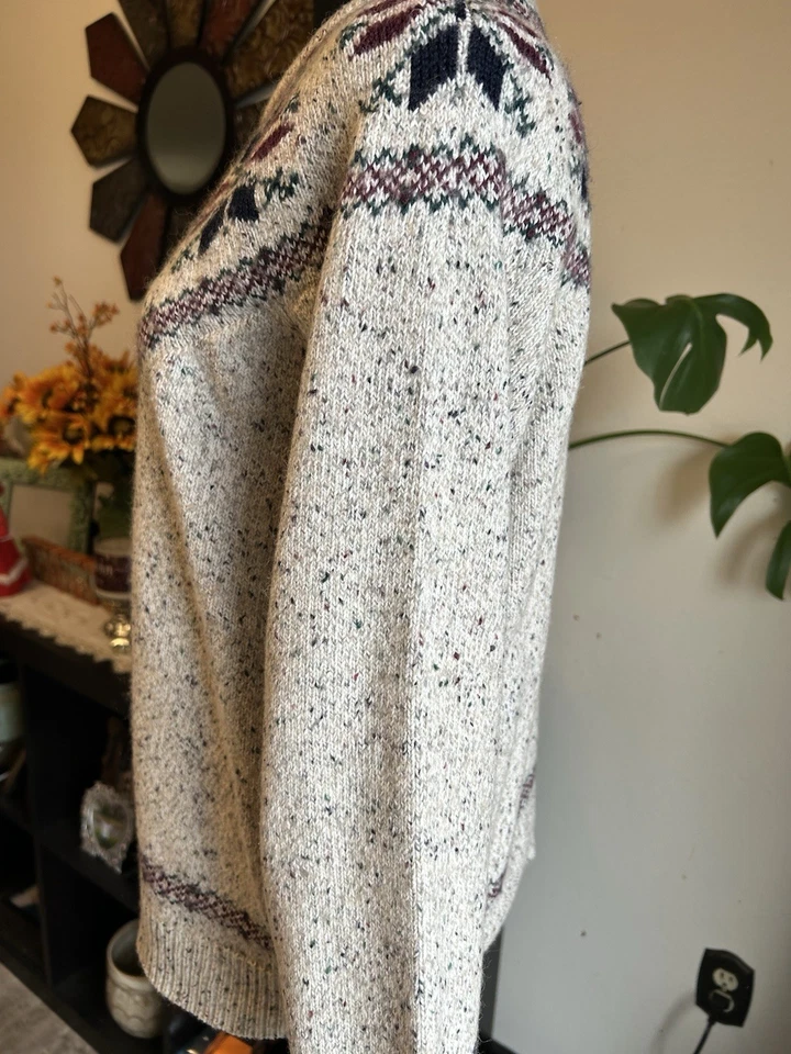 Suéter De Colección Northern Reflections Fair Isle Talla Mediana Mezcla de Algodón Lana Foto 3 de 4