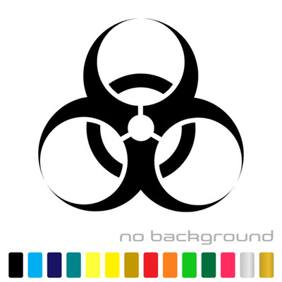 Biohazard Logo Die-cut Vinyl Stickers Decals (Color & Size to Choose)