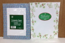 Computer Paper border edge designs trees berry Christmas letter greetings 8.5x11