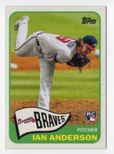 2021 Topps Series 2 Ian Anderson RC #T65-7 Redux 1965 Atlanta Braves