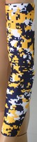 Navy Blue Yellow White Digital Camo Arm Sleeve - Moisture Wicking Compre... on sale Navy Blue Yellow White Digital Camo Arm Sleeve - Moisture Wicking Compre... on sale