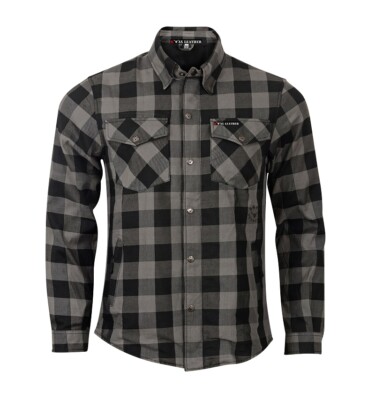 Men s KMAX DuPont  Kevlar  Lined/CE Armored Motorcycle/Motorbike Flannel Shirt