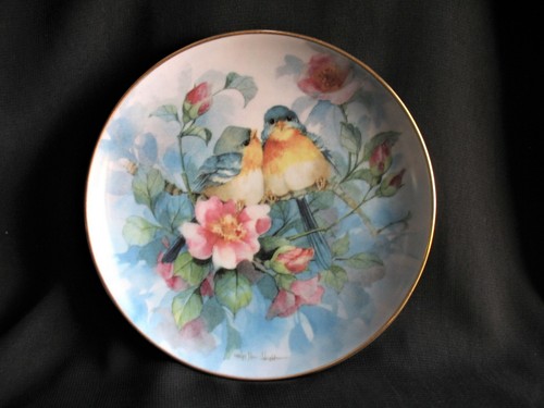 Franklin Mint Sammelteller Dogwood DuetLim. Edition - Bild 2 von 3
