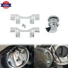 Chrome Fuel Door Latch Push Button Gas Oil Cap Tank Fit For Harley Touring 92-23