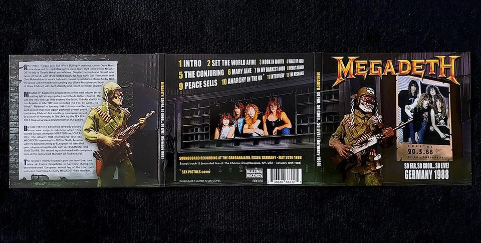 MEGADETH So Far, So Good... So Live! Digipak-CD *NEW* Slayer,Testament,Metallica - Image 3 of 4