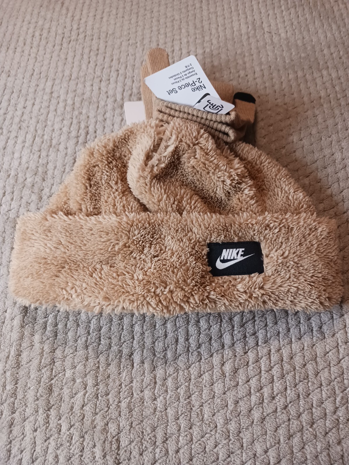 Nike Youth Cozy Peak Beanie & Gloves Set