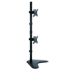 Dual Screen Vertical Monitor Mount Stand PC Computer Up To 32" Swivel Tilt