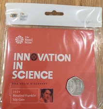 2020 ROYAL MINT 50p COIN 2020 ROSALIND FRANKLIN ROYAL MINT PACK BUNC UNC 