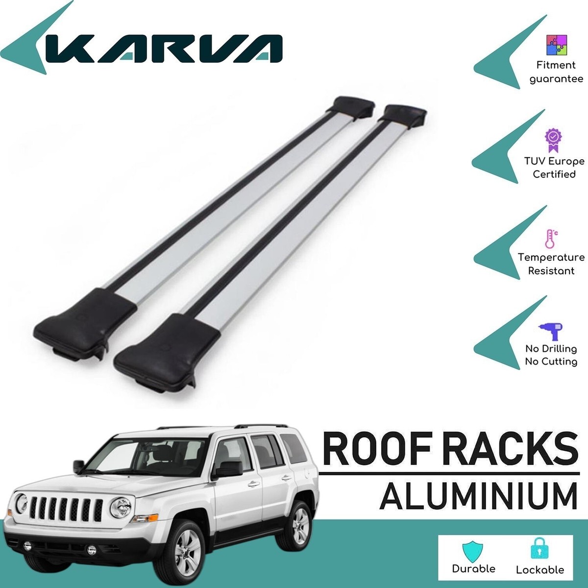 Cross Bar Roof Rack For Jeep Patriot 2007-2017