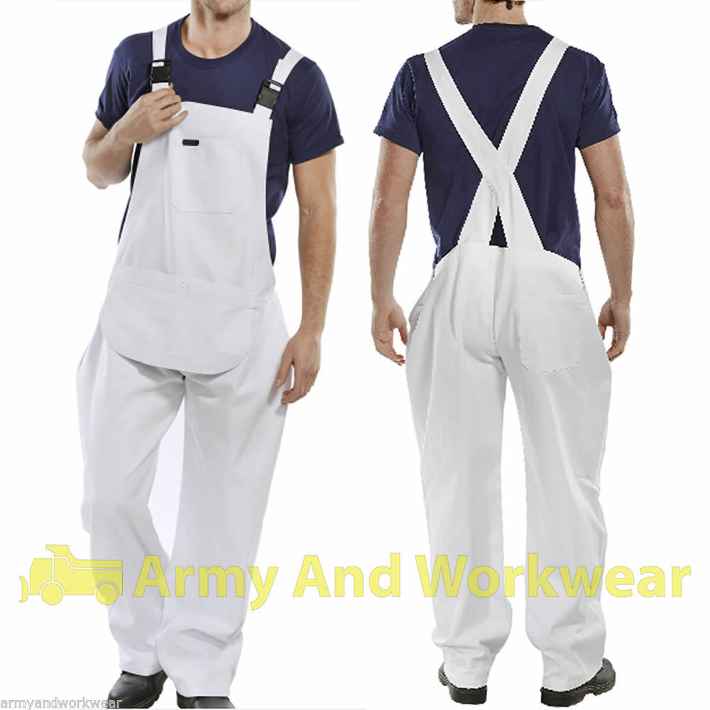 Click Mens Bib And Brace Painters & Decorators Work Overalls Engineers Dungarees eBay