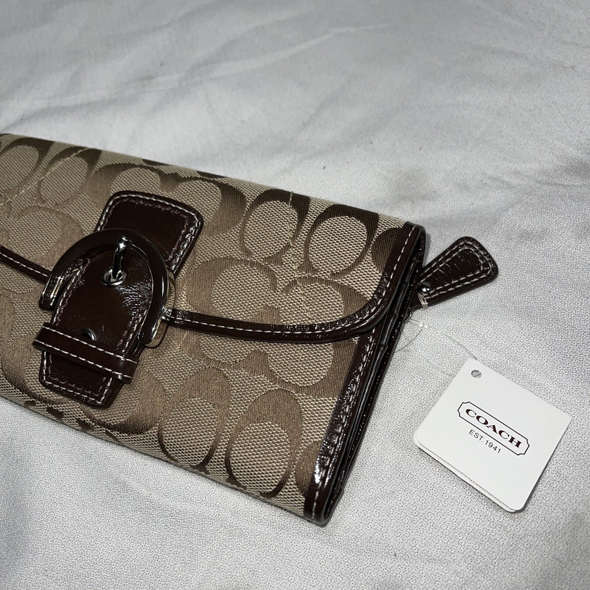 Authentic COACH M1126-F17094 Signature Hobo Shoulder Handbag SV 