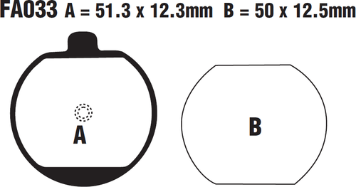 EBC/FA033 Brake Pads (Front) for Kawasaki KH250/400, Z400, Z650/750, Z900, Z1000 - Picture 2 of 2
