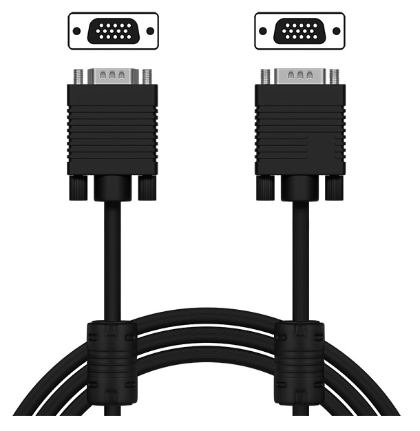 VGA Cable 5m Monitor LCD 15 PIN Male to Male D-SUB DB15 Full HD