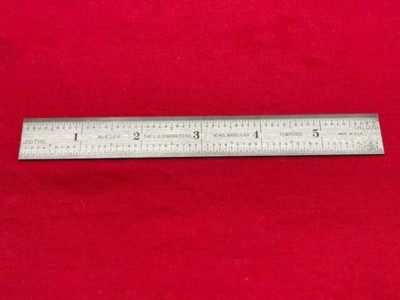Starrett 616R-6 Narrow Spring-Tempered Steel Rules with Inch Graduations Vintage