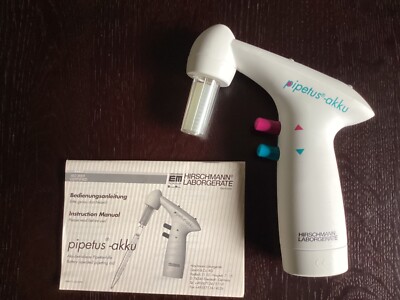 1 x Pipettierhilfe Akku -Ersatzteilträger/teilfunktion- Fa. Hirschmann *NEU*/OVP